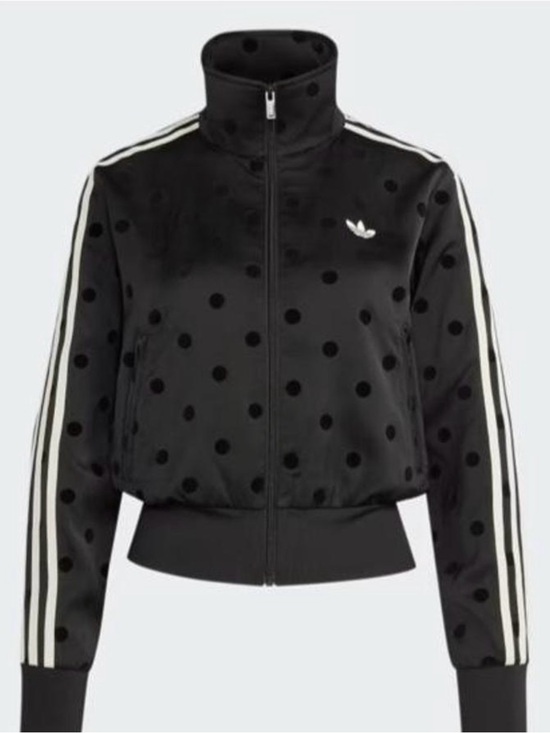 adidas Pants - Adidas SET: Black Polka Dot Satin Jacket & Matching Pant - M